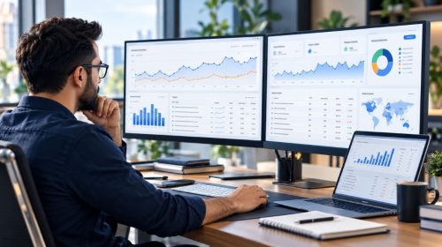 SEO professional analyzing SERP volatility and search ranking fluctuations