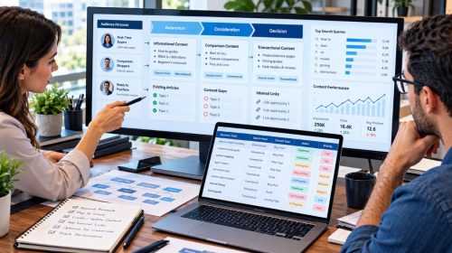content mapping strategy for aligning website content with search intent and buyer journey